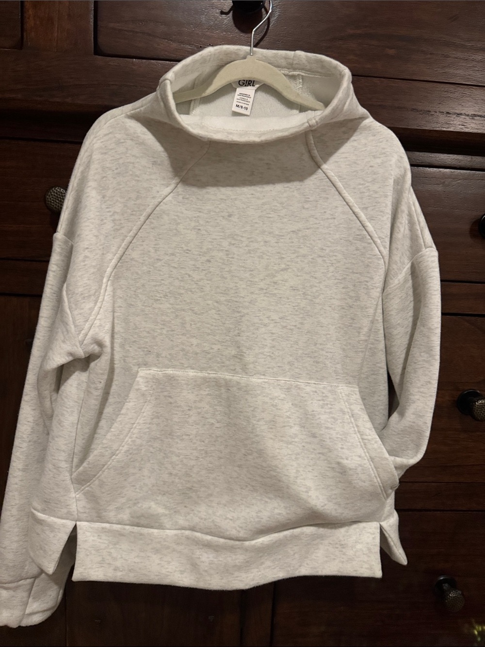 Athleta girl Mock Neck Pullover Sweatshirt - Heather Ivory